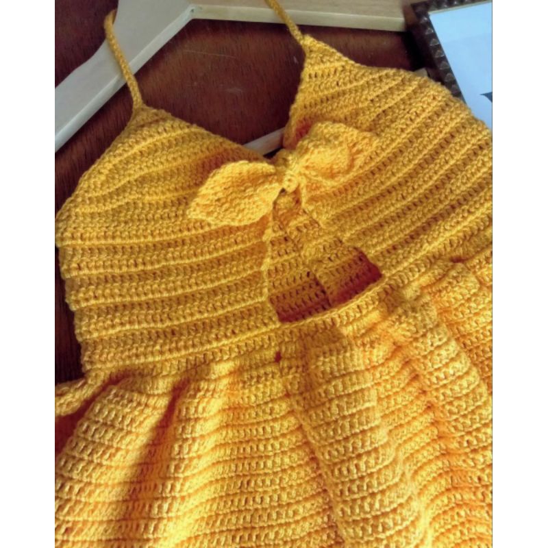 Mini vestido de hot sale croche com grafico