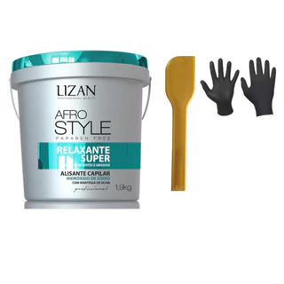 Lizan Afrostyle Pasta Base Guanidina 1,9kg + 1 Par de Luvas + 1 Espátula