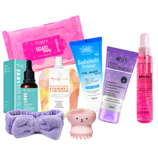 Kit SkinCare Limpeza de Pele Cuidados Facial Iniciante