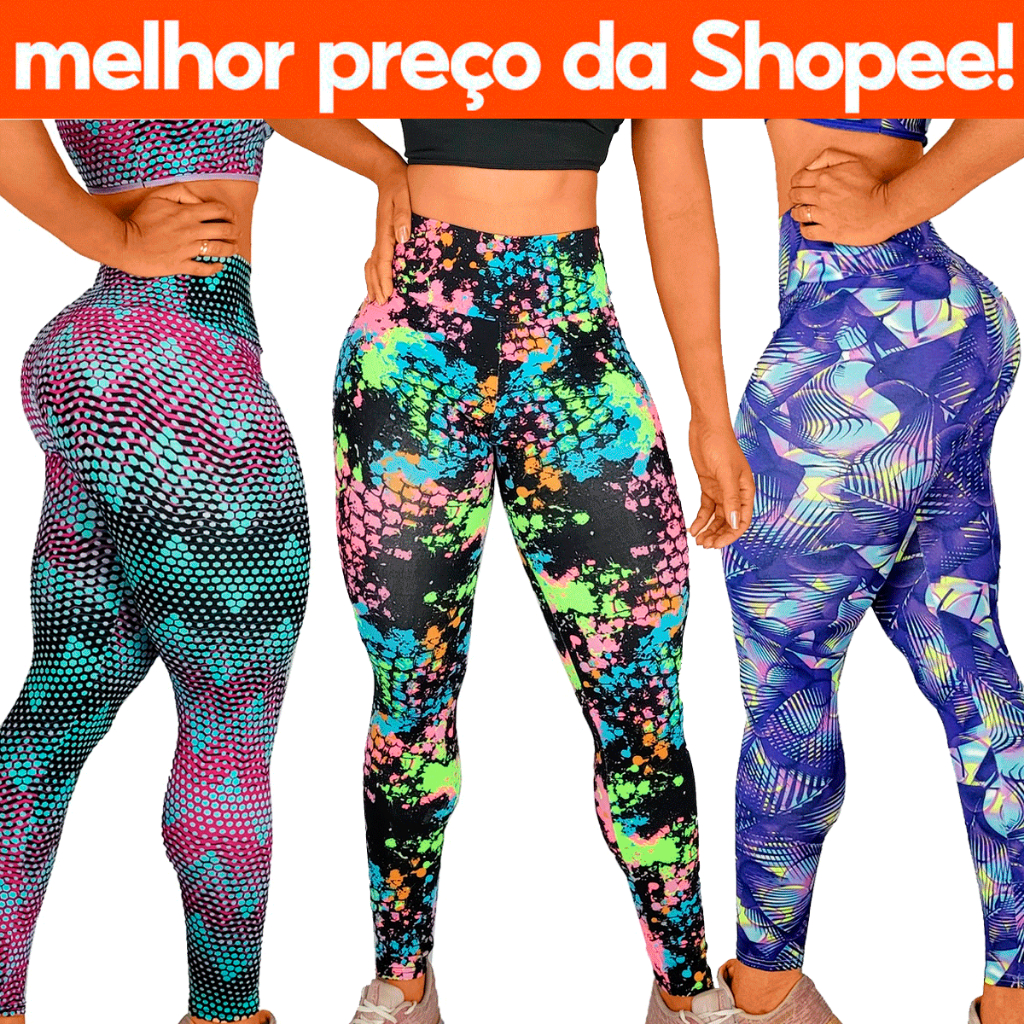 Calça Legging Inspiration Suplex Estampada Academia Feminina - Lot