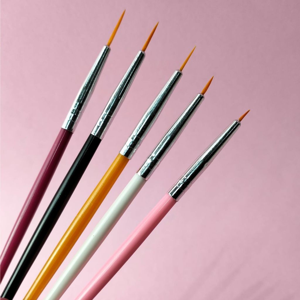 Kit 5 pincel fino para unhas