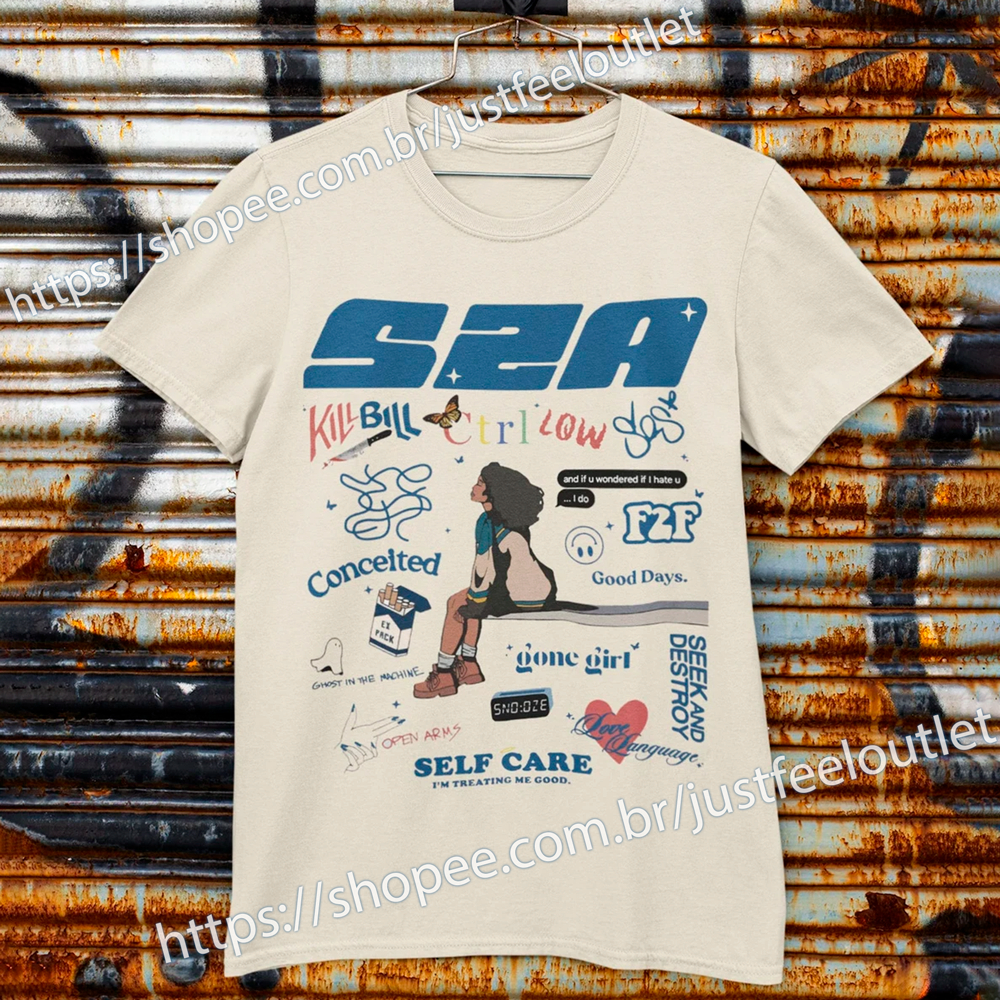 Camiseta T-shirt Unissex Algodão Vintage Sza 90'S