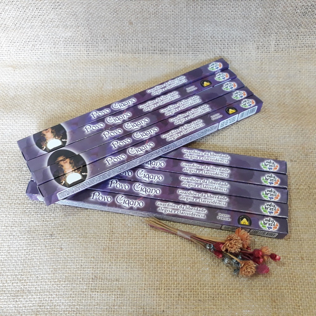 Incenso Povo Cigano - Kit com 10 Unidades ( 8 varetas cada caixa)