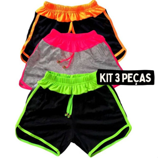 Kit 3 Short Confort Soft Academia Praia