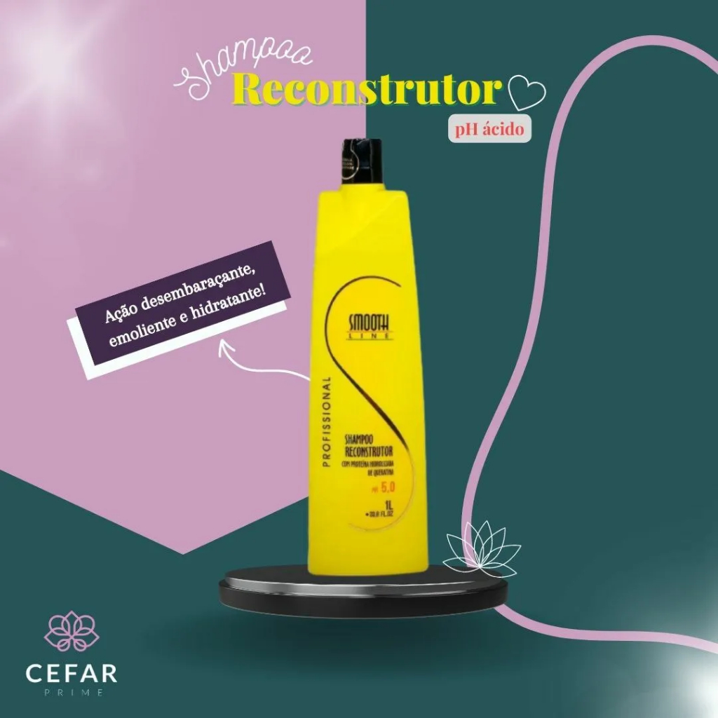 Smoothline- Shampoo Reconstrutor (1L) | Shopee Brasil