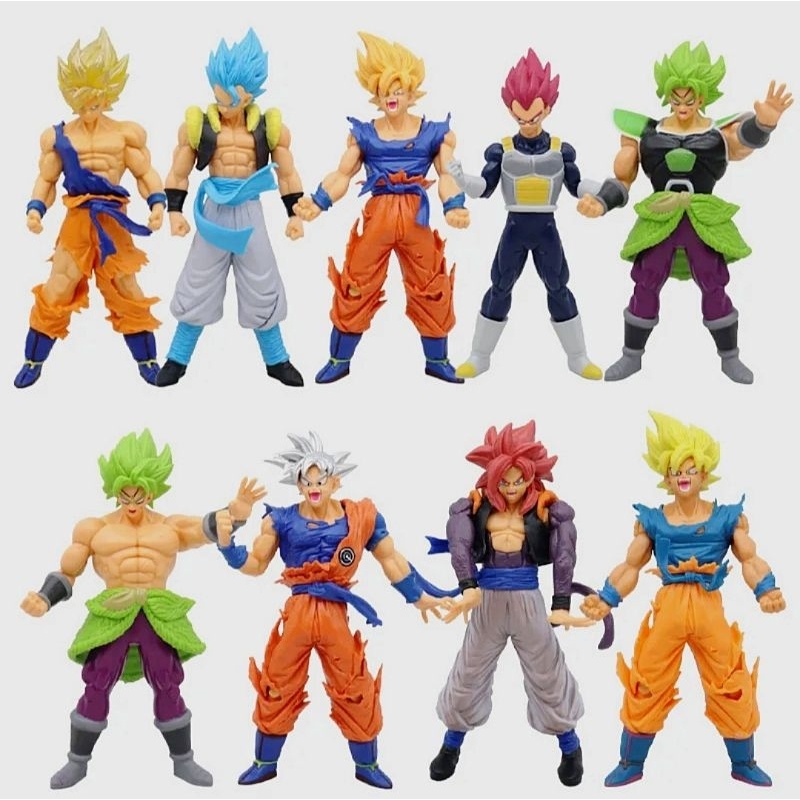 BONECO RESINA GOKU SUPER SAIYAJIN DRAGON BALL Z 21CM