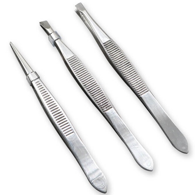 Kit 3 Pinças Para Designer De Sobrancelhas Sekich