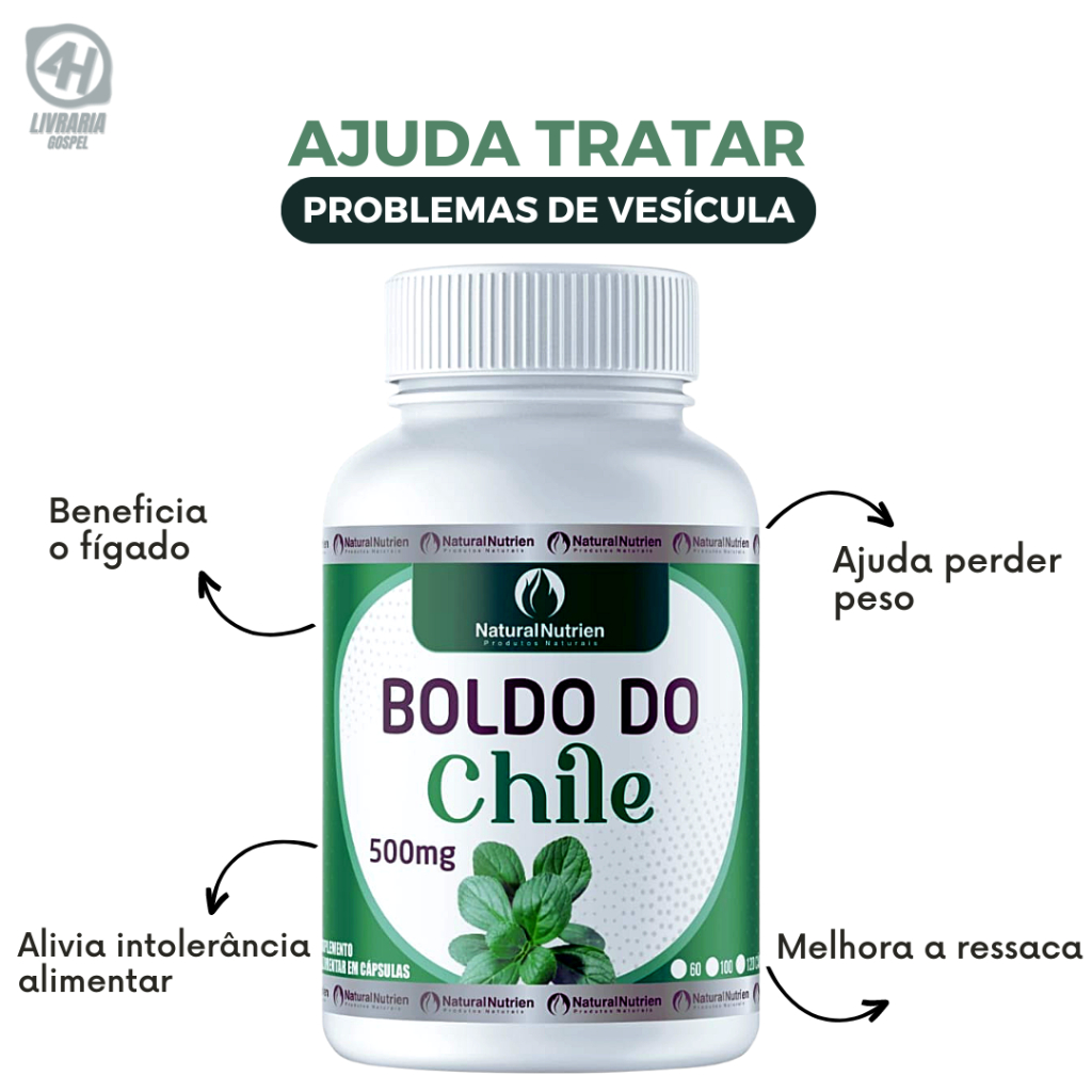 Para que Serve o Boldo do Chile - Pote com 100 Cápsulas de 500mg Cada ...