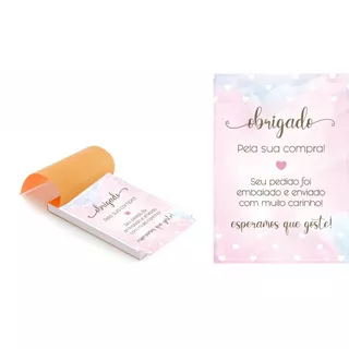 Kit 5 Blocos (500 Folhas) Obrigado pela Compra - Esperamos que goste
