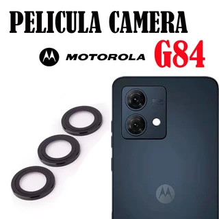 KIT(2pcs)Película De Câmera P/ MOTOROLA G84 Protetor De Lente Com Anel De Metal Vidro Temperado