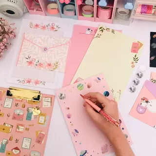 Kit Papel de Carta com Envelopes Vintage