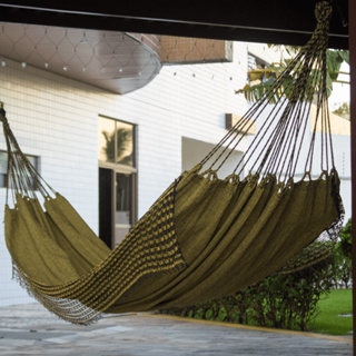 Rede De Dormir Descanso Casal Jeans Life 4,00 x 1,50 Ouro com Preto