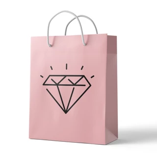 Sacola Personalizada Semi Joias - 100 unidades - tamanho 10x15x4,5cm - Adicionamos sua Logo - Papel Fosco