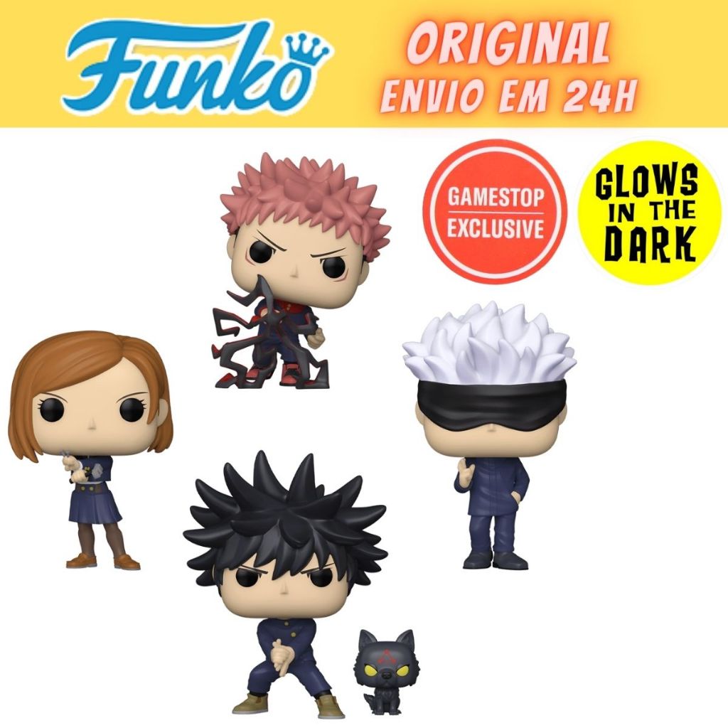 Funko Pop Jujutsu Kaisen 4 Pack shops Glow in the Dark Gamestop exclsuive