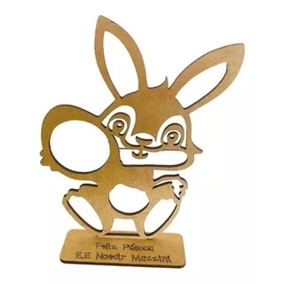 10 Lembrancinhas Porta Bombom Coelho Páscoa em MDF cru em Oferta na Shopee