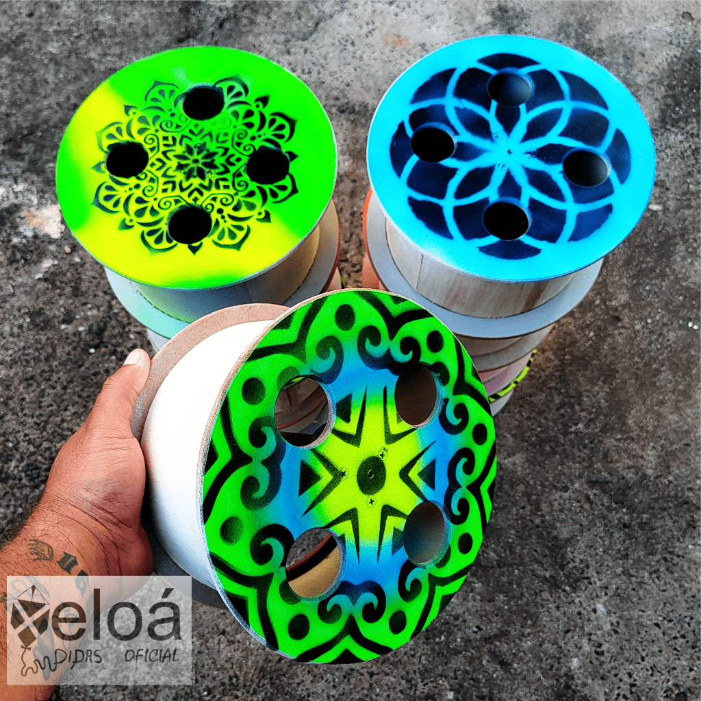 Carretilha de madeira para Pipa 9 polegadas 22 centímetros