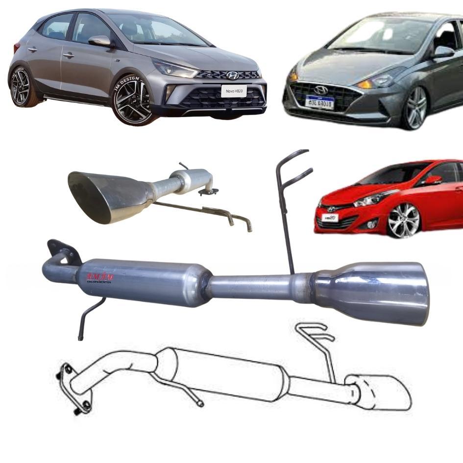 Escapamento Abafador Esportivo Hyundai HB20 2016 até 2022