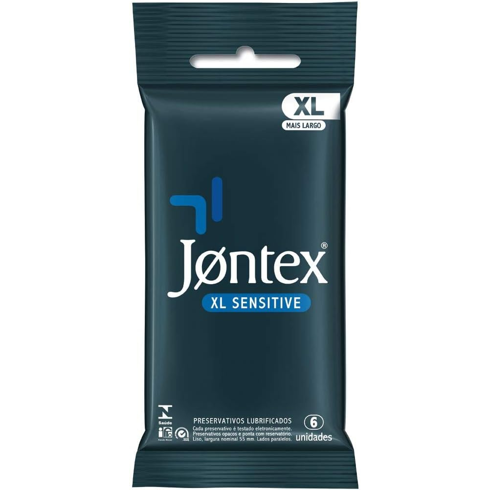 Preservativo lubrificado JONTEX XL sensitive camisinha mais largo maior ...