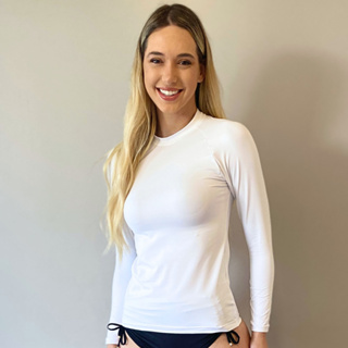 Camisa De Proteção Solar Feminina Malha Fria Térmica Manga Longa Comprida Tecido Gelado Segunda Pele Uv 50+ Lisa Básica Alta Compressão Dry Fit Frio