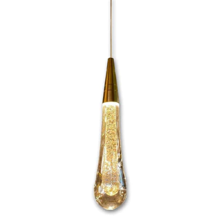 Luminária Pendente Mini Gota Dourado Lavabo Mesa Sala Quarto Cabeceira