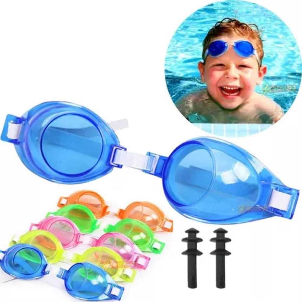 Óculos de Natação Infantil com Protetor Ouvido varias Cores | Shopee Brasil