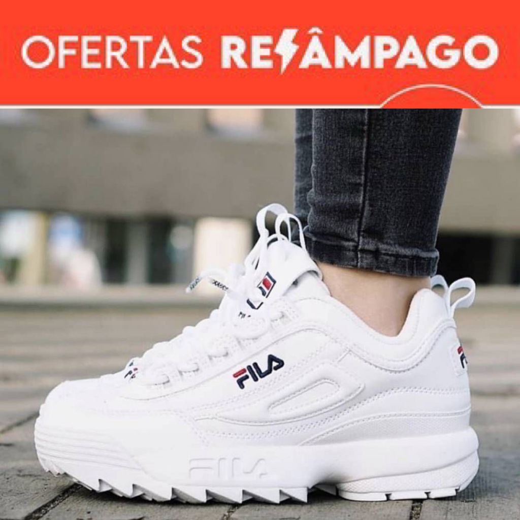 Tenis fila shop branco barato