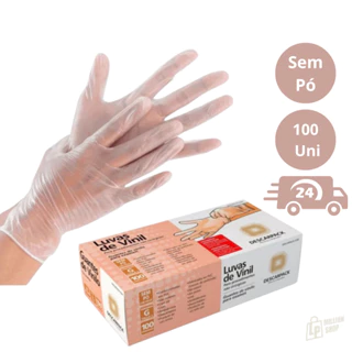 Luva Vinil Sem Pó Transparente Descartável em Oferta na Shopee