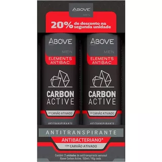 Pack 2 Antitranspirantes Above Elements Antibac Carbon Active Men 150ml