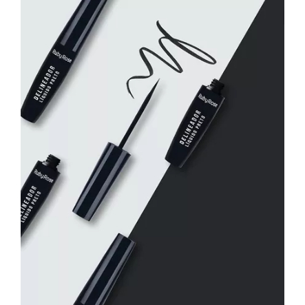 Delineador Líquido Preto Ruby Rose HB-8406