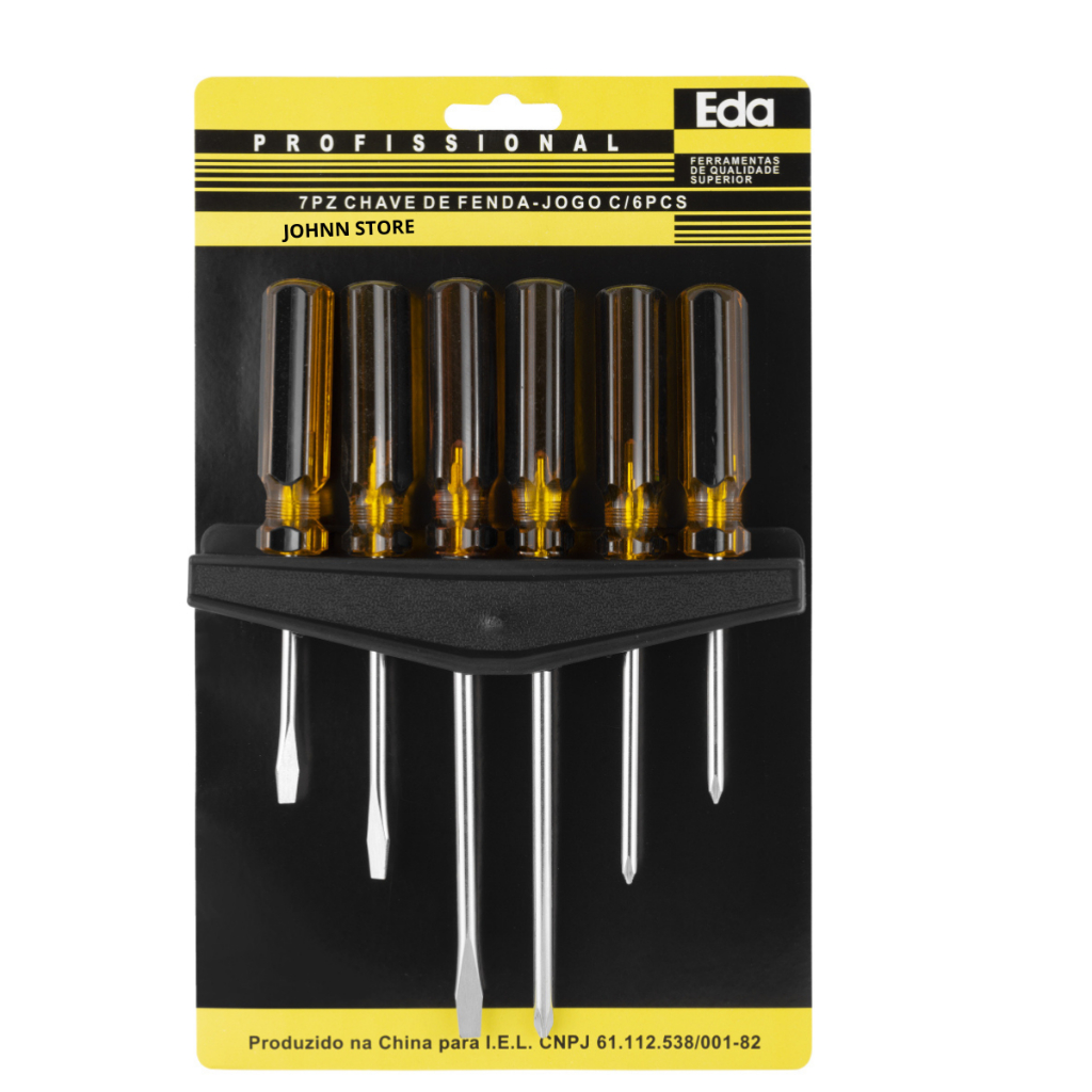 Jogo Kit Chave Fenda Philips C/ 6 Pçs Elétrica Profissional