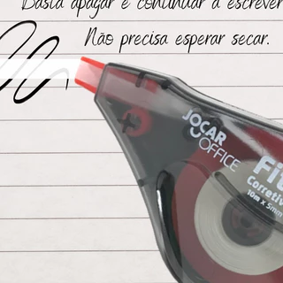 Corretivo Branquinho 10mx5mm em Fita Leo&Leo Jocar Office Pigmentado Seca Rápido Prática Atóxico em Oferta na Shopee