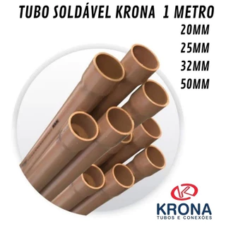 Cano Tubo Soldável Marrom para Água Fria Krona 1 METRO