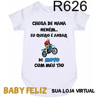 Body Bebê Moto com Tio R626