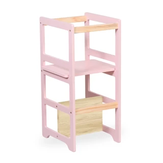 Torre Aprendizagem Montessoriana 4x1 Cadeirão Mesinh Rosa Bb