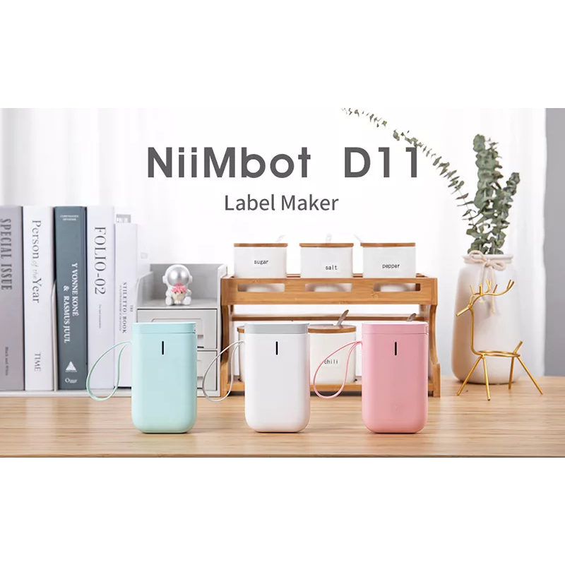 Mini impressora de etiquetas térmica portátil NIIMBOT D11 conexão Bluetooth para Android E iOS