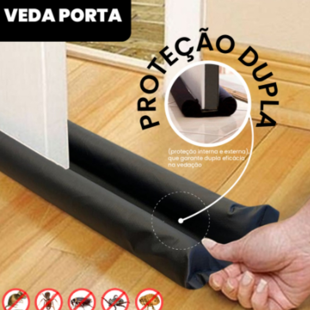 Veda porta Contra insetos Bichos Peçonhentos Poeira | Shopee Brasil