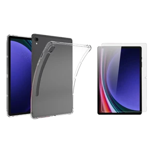 Capa Para Galaxy Tab S9 Fe Tela 10.9 A Impacto + Pelicula de Vidro (Transparente)