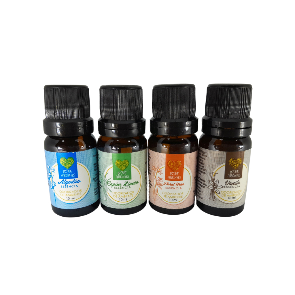 Kit Top 4 Essências Para Difusor De Ambiente Elétrico Aromaterapia ...