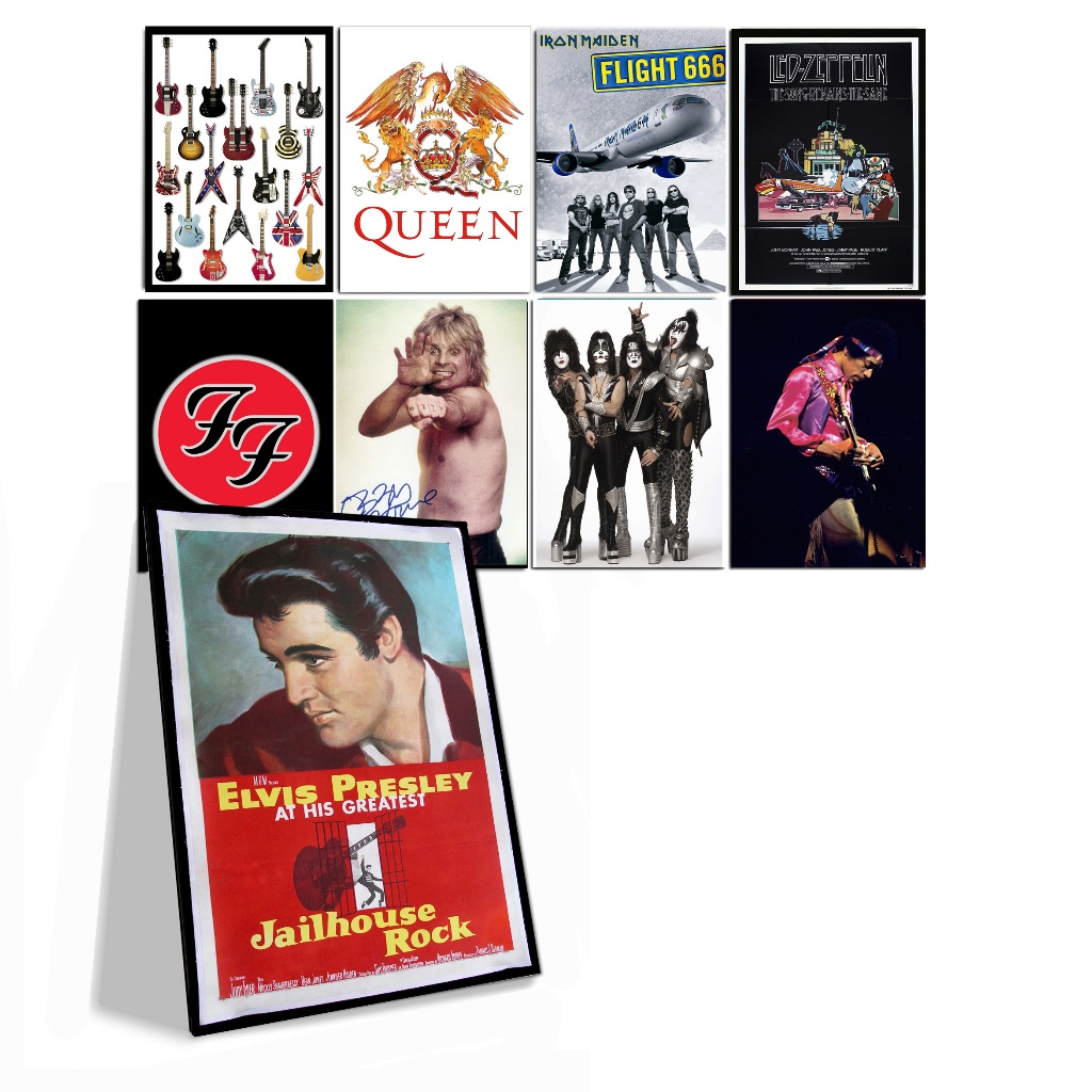 Kit Placas 20x30 Parede Sala Quarto Banda Rock 01 | Shopee Brasil