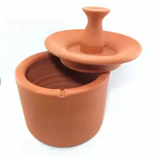 Bebedouro de barro com fonte de água de 24cm de altura para animais doméstico e de estimação