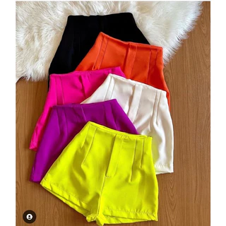 Short Feminino Zara Alfaiataria Cintura Alta Expiração