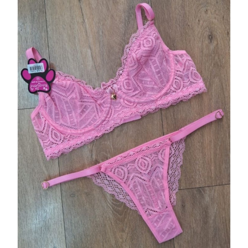 Conjunto Renda Pingente Coração