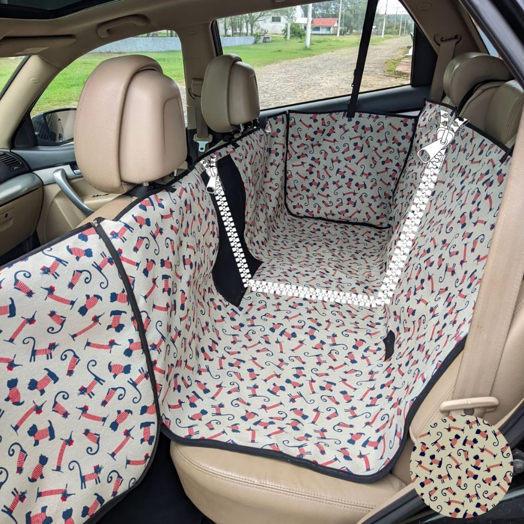 Capa Para Transporte Pet no Carro Impermeável - Fundo Cru com ...