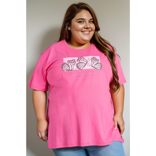 TSHIRTS FEMININA PLUS SIZE NO ALGODÃO - World Girls Tshirts