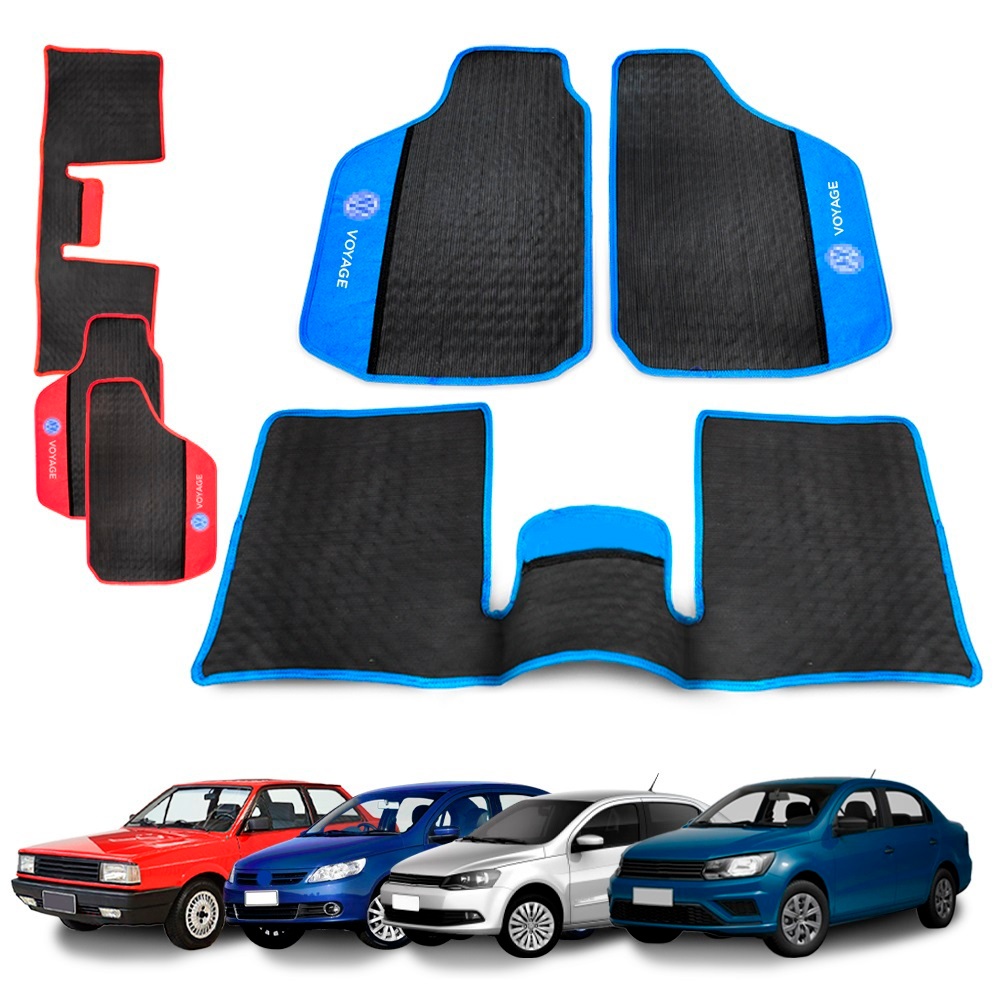 Tapete Impermeável Carro Voyage G1 G5 G6 Borracha 3 Peças Traseiro Inteiro PVC Voyage Quadrado Personalizado