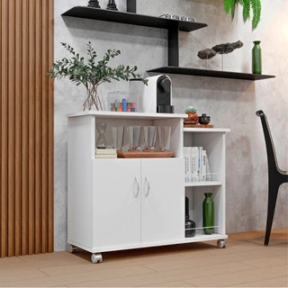 Aparador Bancada Estante Balcão Cozinha Base Micro Ondas Multiuso