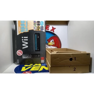 Caixa Nintendo Wii preto Com Todos Folhetos E Manuais