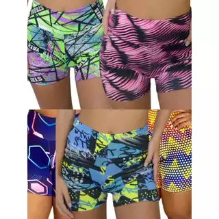 Kit 10 shorts femininos cintura alta academia pilates caminhada
