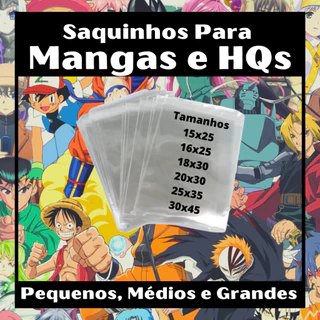 Saquinhos PP para HQs e Mangas - Proteja sua coleção - Diversos Tamanhos