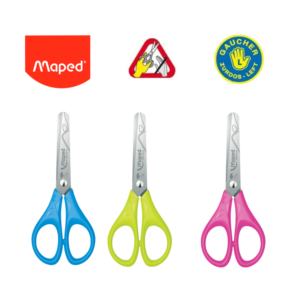 Tesoura Escolar Pulse para CANHOTO Maped | Shopee Brasil
